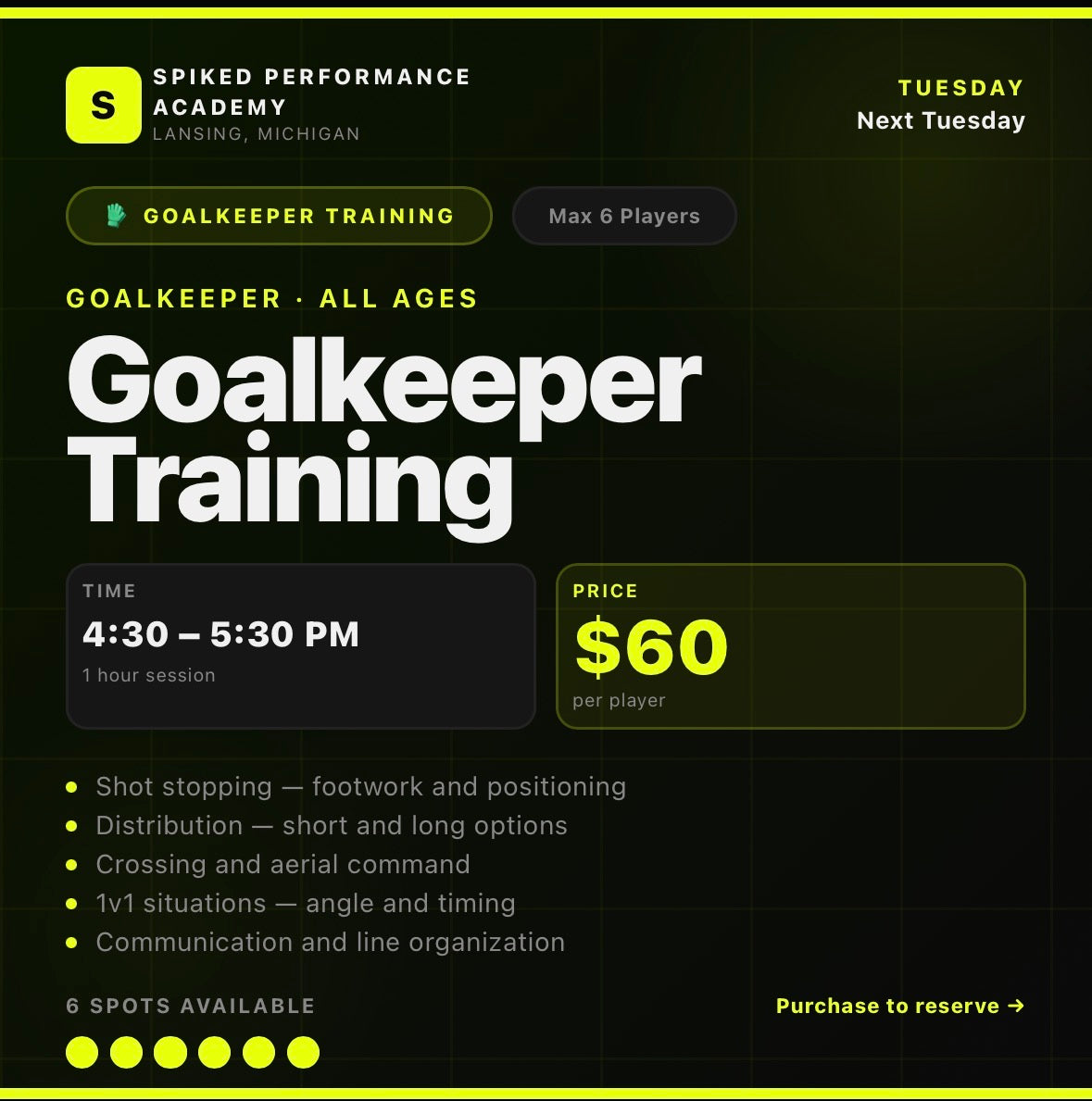 Goalkeeper Training - June 9th