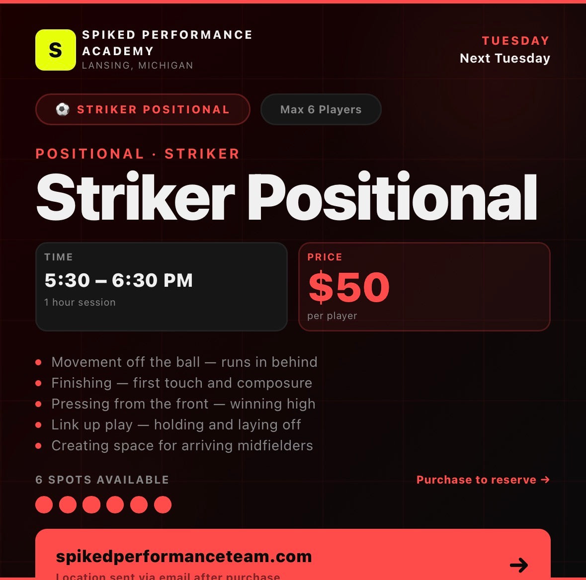 Striker Positional Training - June 9th